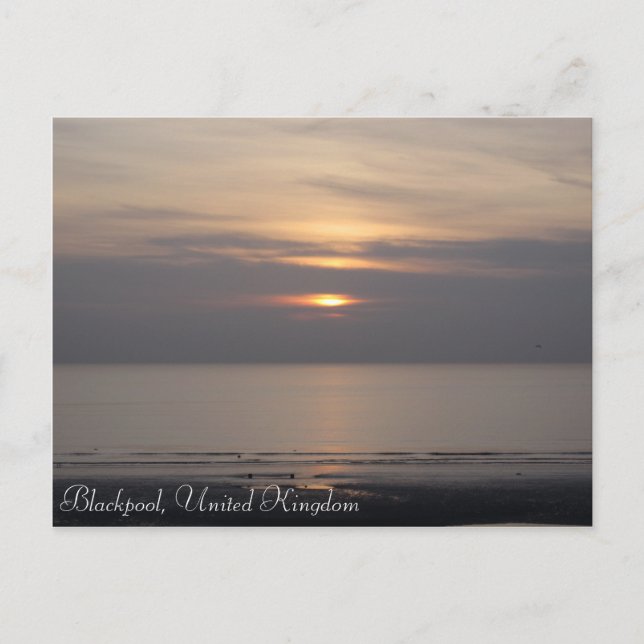 Blackpool Sunset Postcard (Front)