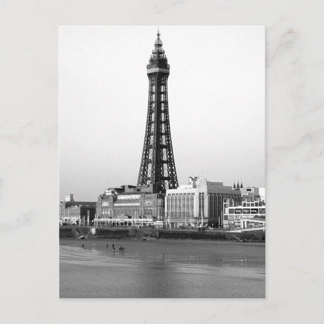 Blackpool Tower B/W Postcard (Front)