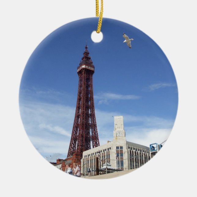Blackpool Tower Ceramic Ornament (Front)