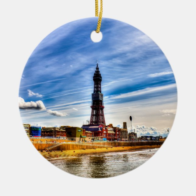 Blackpool Tower Ceramic Ornament (Front)