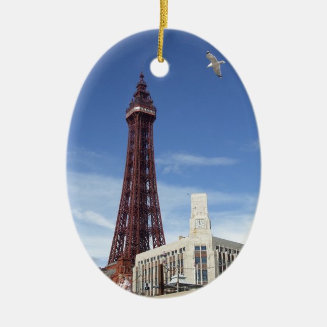 Blackpool Tower Ceramic Ornament (Front)