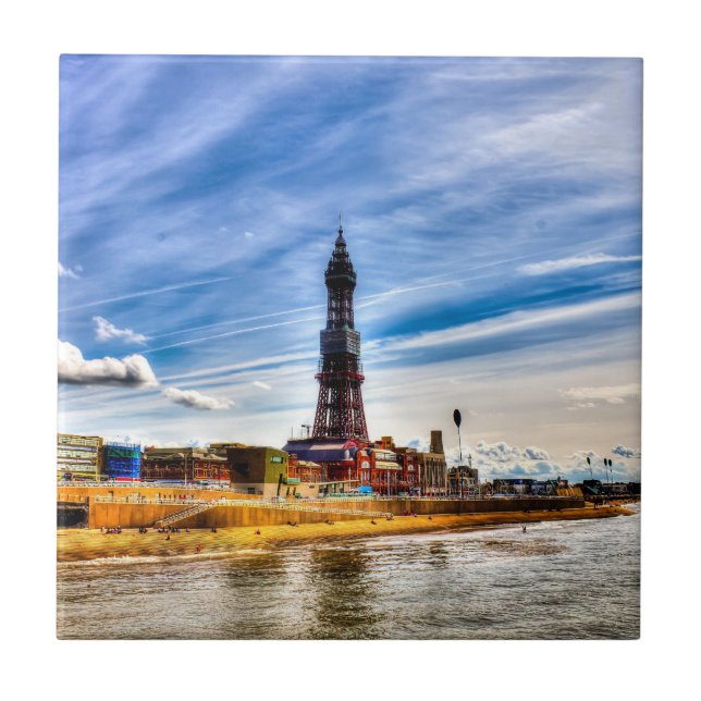 Blackpool Tower Ceramic Tile (Front)