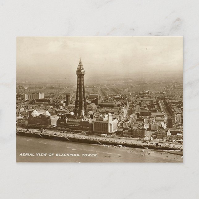 Blackpool Tower - Old Postcard (Front)