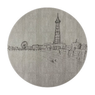Blackpool Tower Original Art Cutting Board