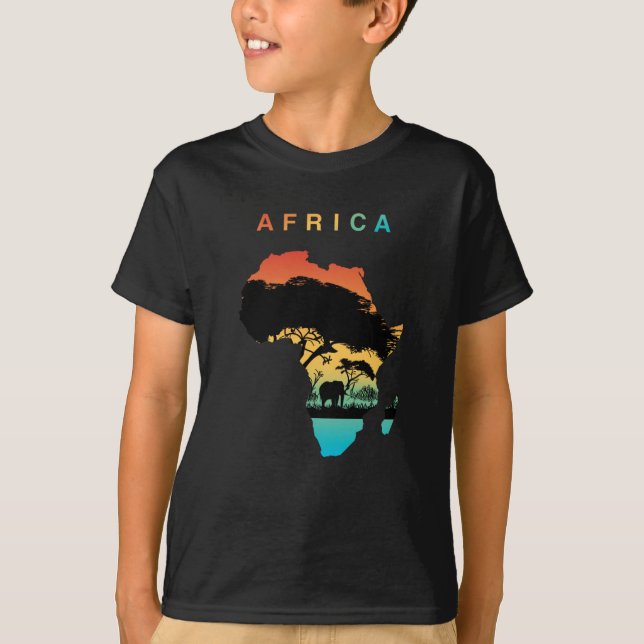 Blackpower Africa Map Gift for Africans T-Shirt (Front)
