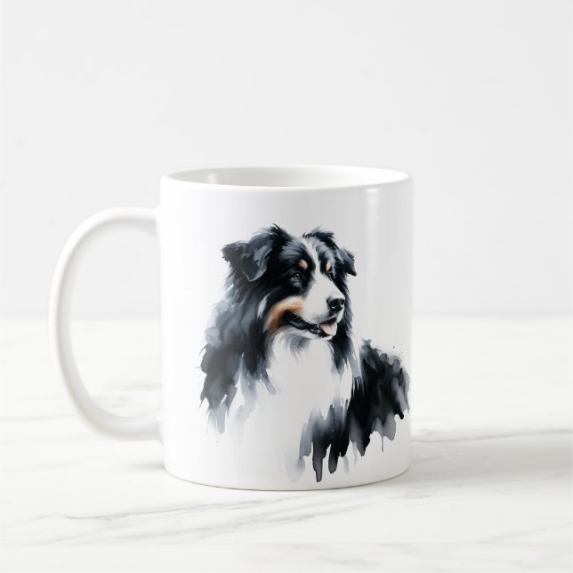  Blacks Australian Shepherd Modern Mug (Left)