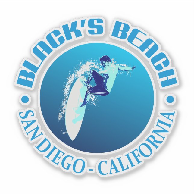 Blacks Beach (Surf) Sticker (Front)