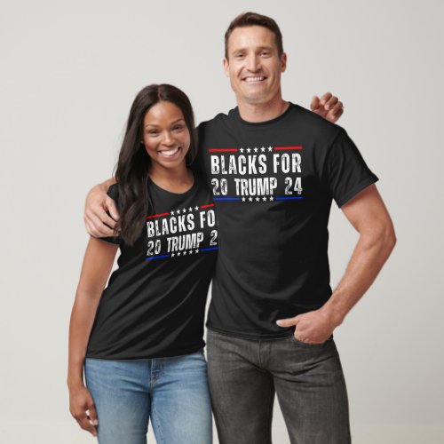 Blacks For Trump 2024 Presidential Election Rep T_Shirt