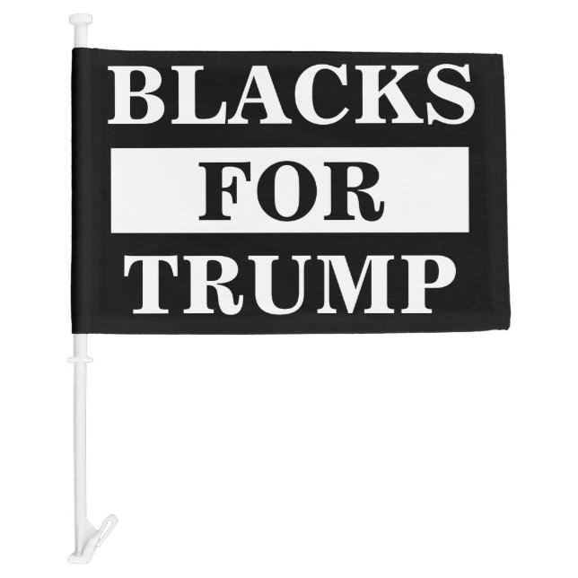 Blacks For Trump Car Flag (Front)