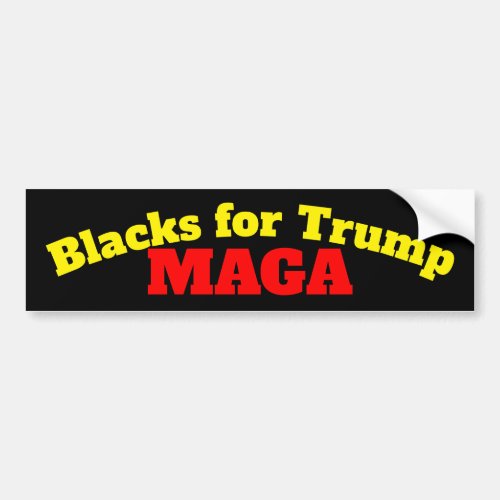 Blacks for Trump MAGA Bumper Sticker
