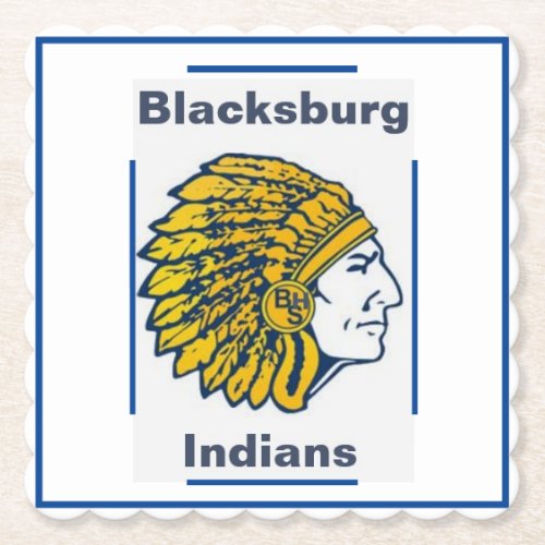 Blacksburg High School Indians Paper Coaster Set