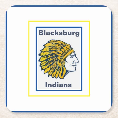 Blacksburg Indians  6 Paper Coasters