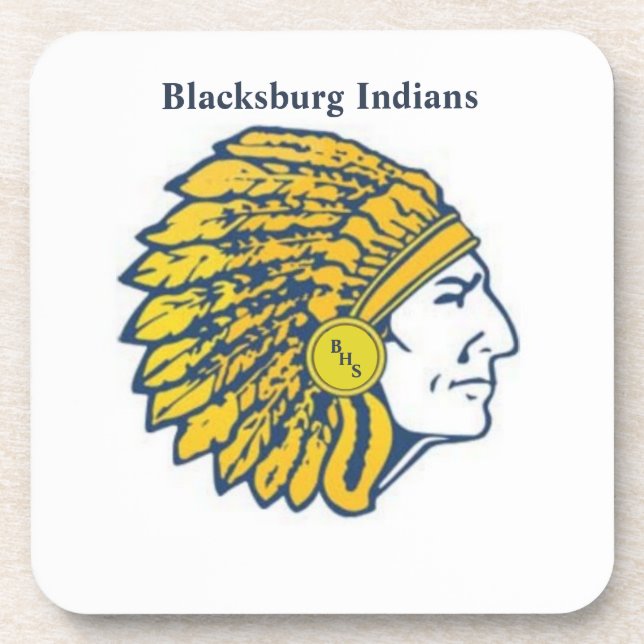 Blacksburg Indians, Blacksburg High School,VA.  Beverage Coaster (Front)