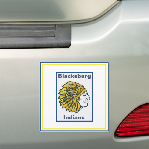 Blacksburg Indians Car Magnet