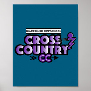 Blacksburg New School Cc Running Club Long Sleeve Poster