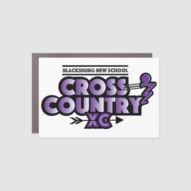 Blacksburg New School Cross Country Car Magnet (Front)