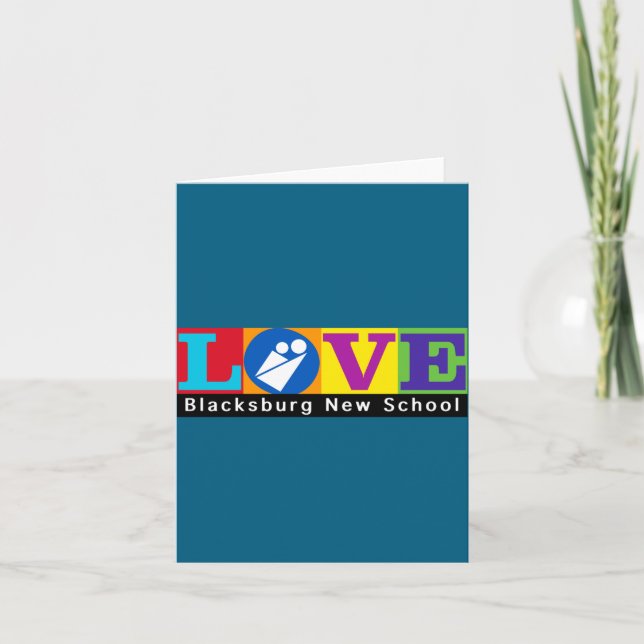 Blacksburg New School Merch Adult Slim Cut  Card (Front)
