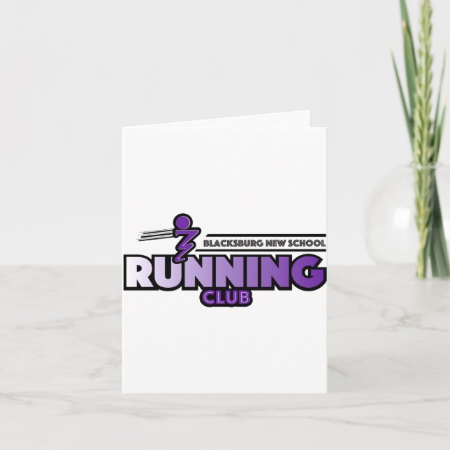Blacksburg New School Running Club  Card (Front)