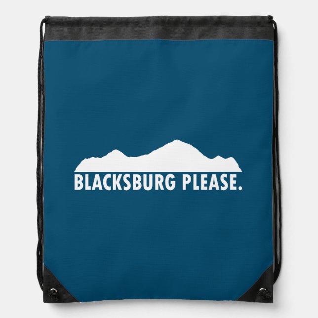Blacksburg Please Drawstring Bag (Front)
