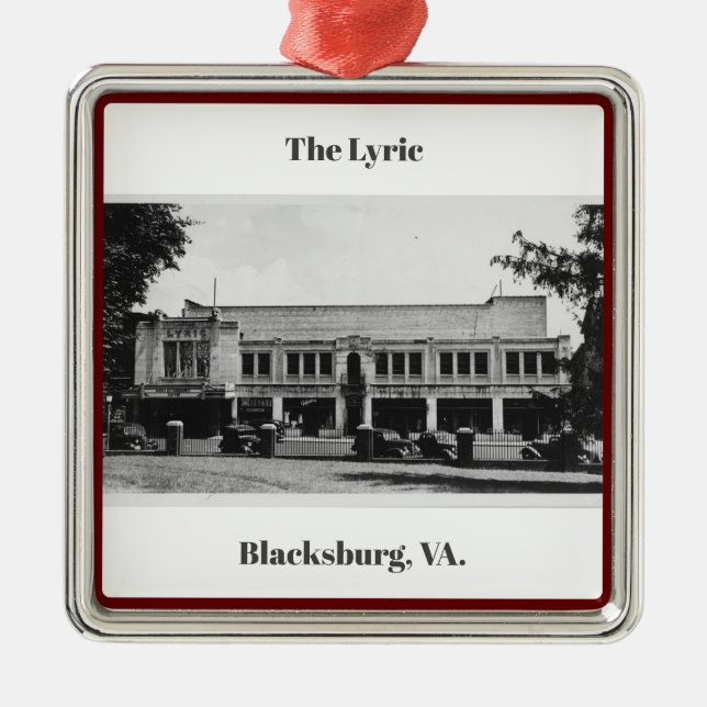 Blacksburg,VA. VA Tech ,Christmas Ornament (Front)