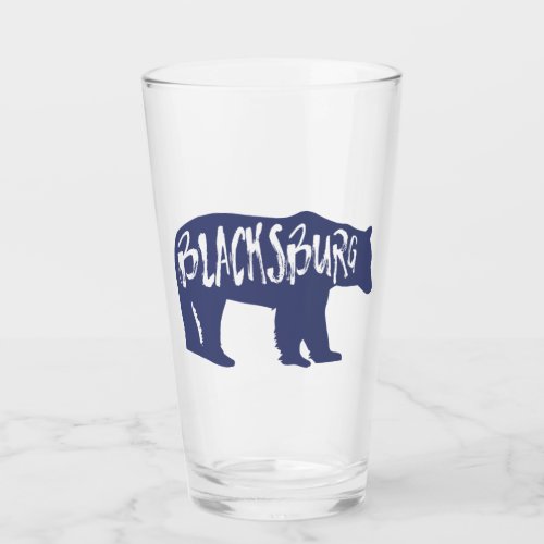 Blacksburg Virginia Bear Glass