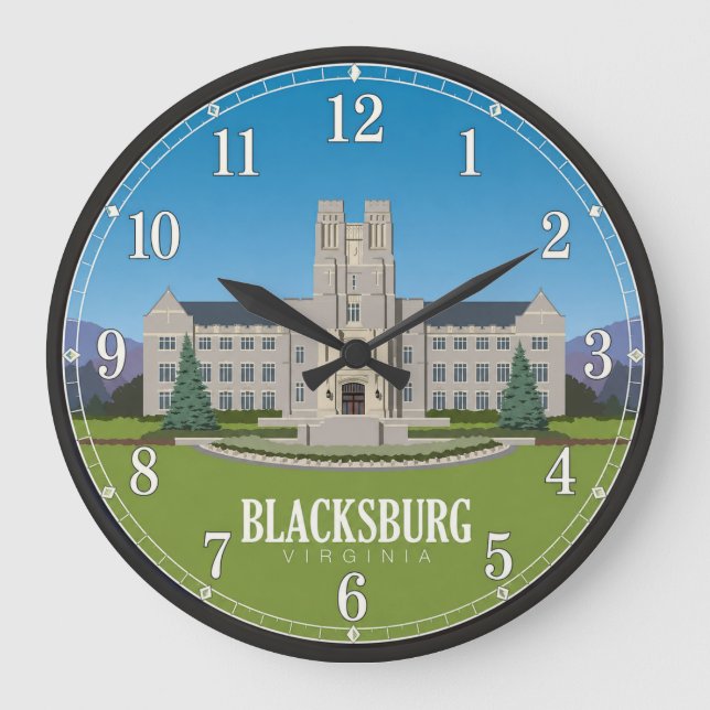 Blacksburg Virginia Campus  Large Clock (Front)