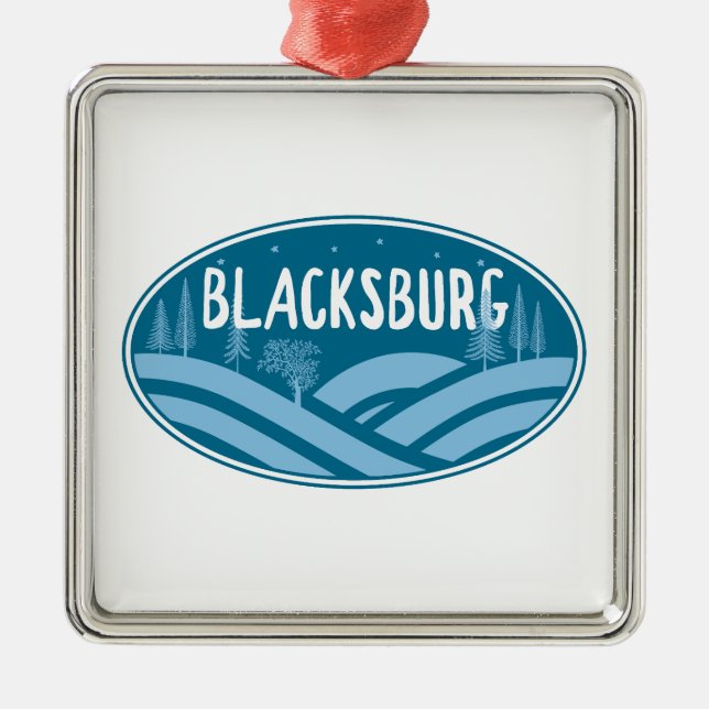 Blacksburg Virginia Outdoors Metal Ornament (Front)