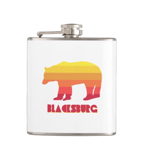 Blacksburg Virginia Rainbow Bear Flask