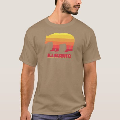 Blacksburg Virginia Rainbow Bear T_Shirt