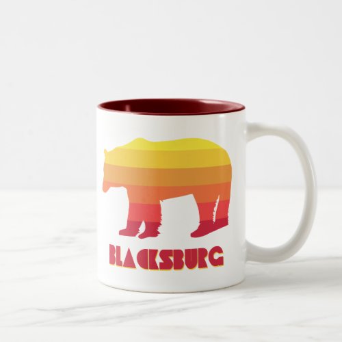 Blacksburg Virginia Rainbow Bear Two_Tone Coffee Mug