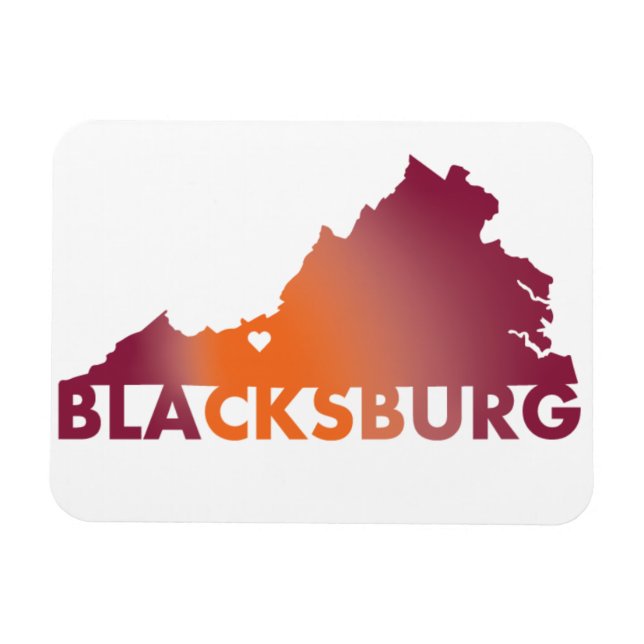 Blacksburg Virginia state magnet (Horizontal)