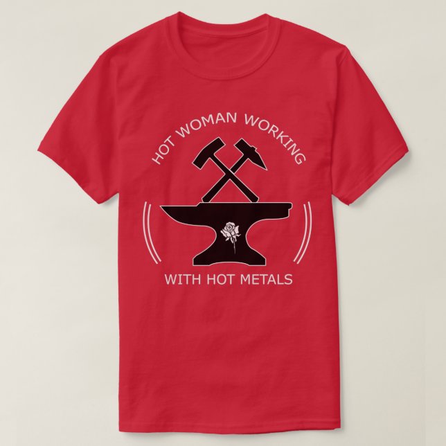 Blacksmith Anvil Hammer Forge T-Shirt (Design Front)