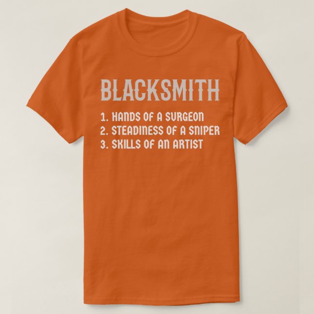 BLACKSMITH Blacksmith Definition T T-Shirt (Design Front)