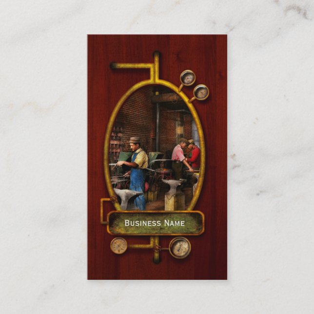 Blacksmith - Blacksmithing school 1899 Business Card (Front)