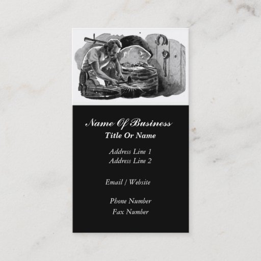 Customizable Blacksmith Business Card