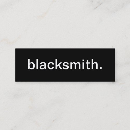 Blacksmith Business Card