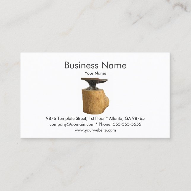 Blacksmith Business Card Template (Front)