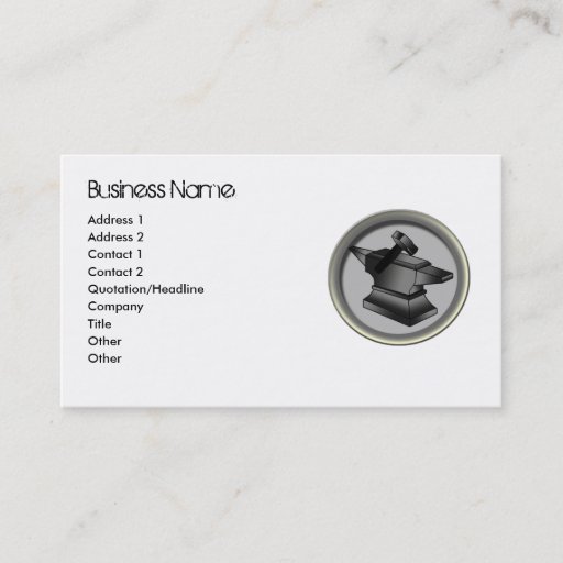 Customizable Blacksmith Business Cards