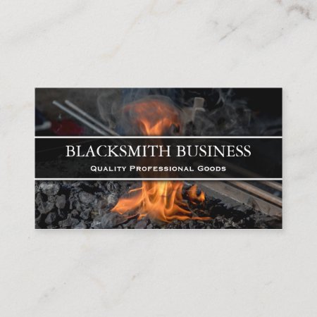 Blacksmith Forge Photo Business Card