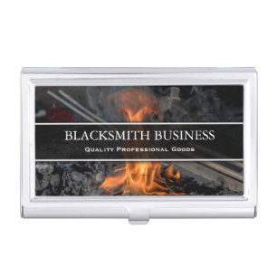 Blacksmith Forge Photo Business Card Case