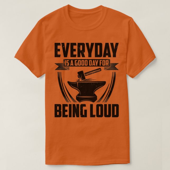 Blacksmith Gift Idea Forging Anvil Farrier Forge T T-Shirt (Design Front)