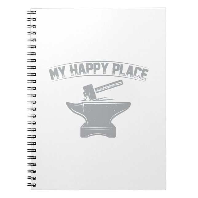 Blacksmith Gifts | Blacksmithing Anvil Forging Notebook (Front)