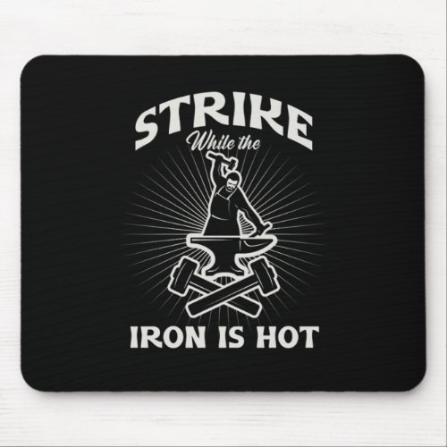 Blacksmith Iron Hammer Forging Farrier Forge Gift Mouse Pad