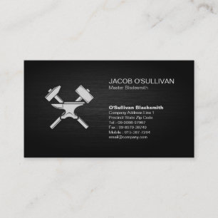 Blacksmith Iron Works Metal Business Card