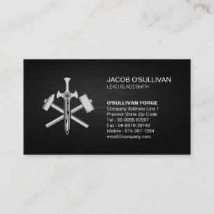 Blacksmith Iron Works Metal  Business Card