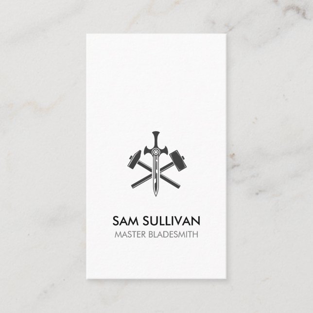 Blacksmith Iron Works Metal  Business Card (Front)