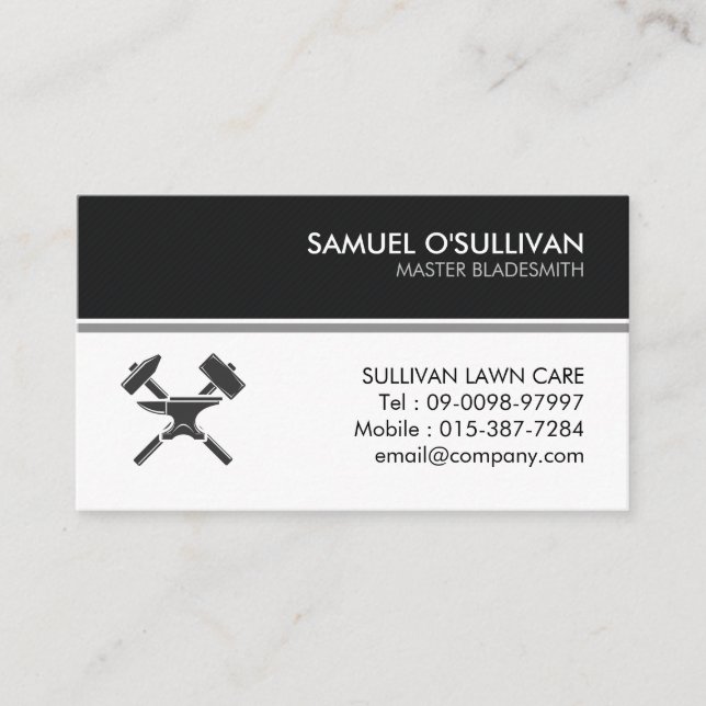 Blacksmith Iron Works Metal  Business Card (Front)