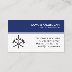 Blacksmith Iron Works Metal Business Card