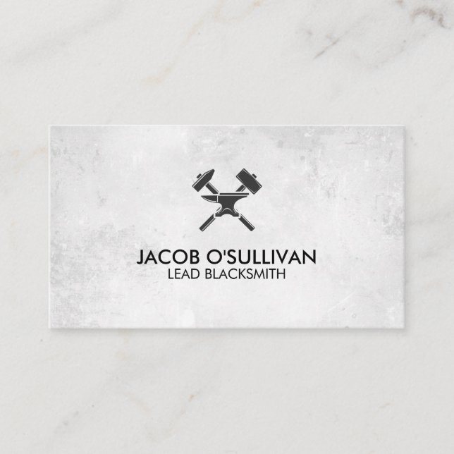 Blacksmith Iron Works Metal  Business Card (Front)