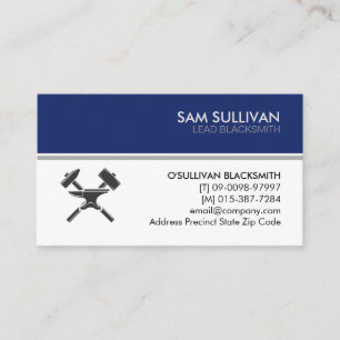 Blacksmith Iron Works Metal Business Card